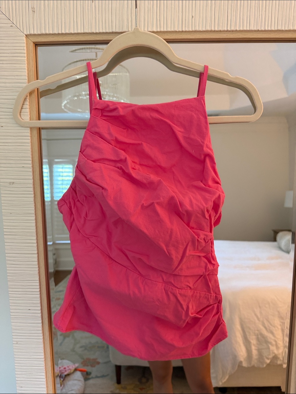 Zara Hot Pink Ruched Top